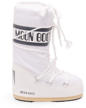 Moon Boot 'Icon Nylon' Boots - White