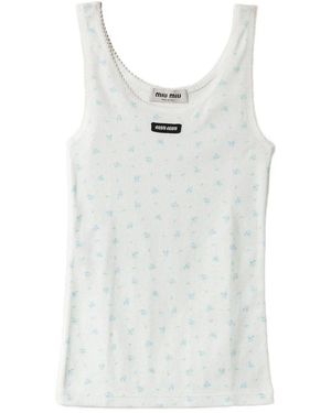 Miu Miu Sleeveless and tank tops for Women | Online Sale up to 32