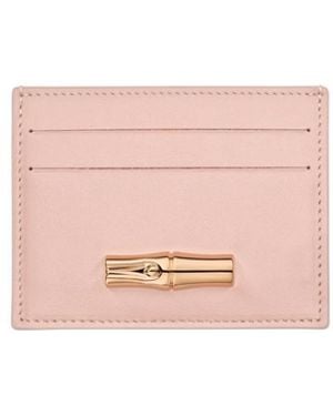 Longchamp 'Le Roseau Sleek' Card Holder - Pink