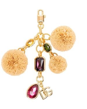 Dolce & Gabbana Pendant Detailed Keychain - Metallic