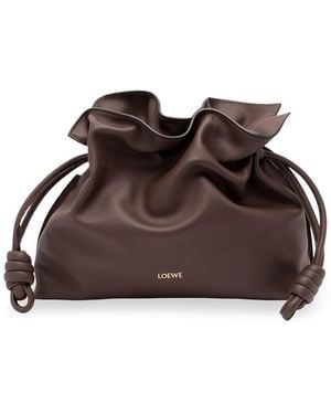 Loewe 'Flamenco' Clutch Medium - Brown