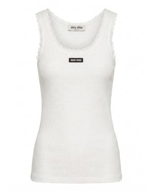 Miu Miu Sleeveless and tank tops for Women | Online Sale up to 33