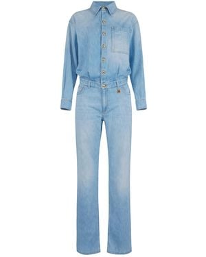 Elisabetta Franchi Denim Jumpsuit - Blue