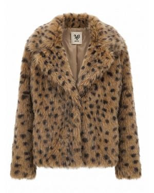 Aniye By Raya Faux Fur Jacket - Brown