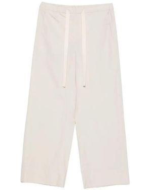 Max Mara Cotton Trousers - White
