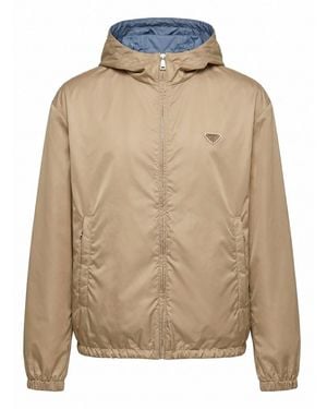 Prada Re-Nylon Blouson Jacket - Natural