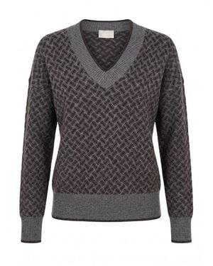 Drumohr V-Neck Sweater - Gray