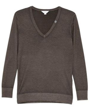 Malo Cashmere V Neck - Grey