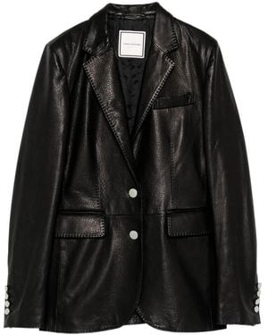 Tagliatore Leather Jacket - Black