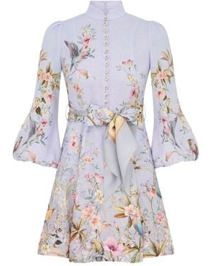 Zimmermann Rebellion Floral Buttoned Mini Dress - Multicolor