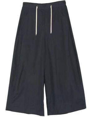 Max Mara Cotton Trousers - Blue