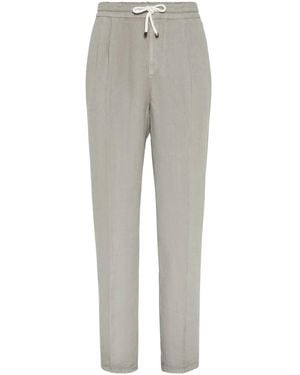Brunello Cucinelli Linen Trousers - Grey
