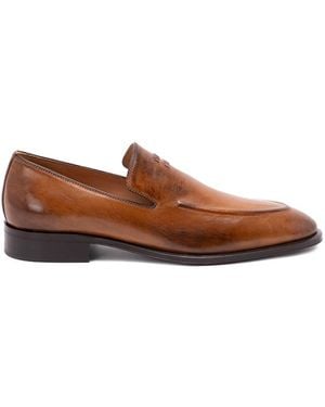 Miu Miu Leather Loafers - Brown