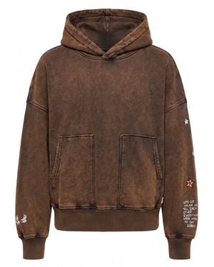 Inspired By A True Story Hooded Sweatshirt Double Pocket - Brown