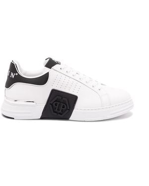 スニーカー PHILIPP PLEIN Men Sneakers USC0692 PLE075N02 White Philipp Plein Sneakers Lo-Top Hexagon white leather - RICORDI