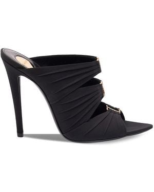 Saint Laurent Heeled Mules - Black