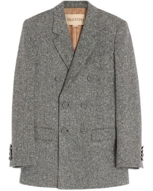 Valentino Garavani Double-Breasted Jacket - Grey