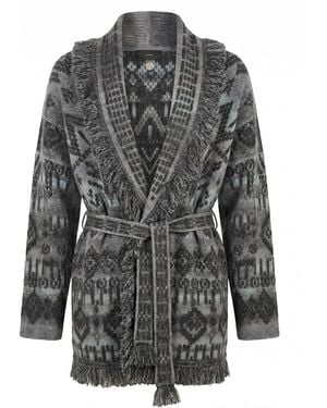 Alanui 'Time To Shine' Cardigan - Grey