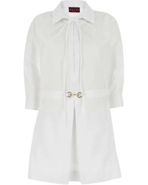 Gucci Cotton Short Dress - White