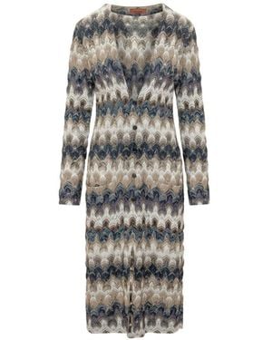 Missoni Zigzag-Pattern Cardigan - White