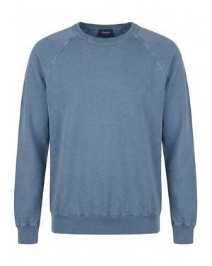 Drumohr Long Sleeve Logo Jumper - Blue