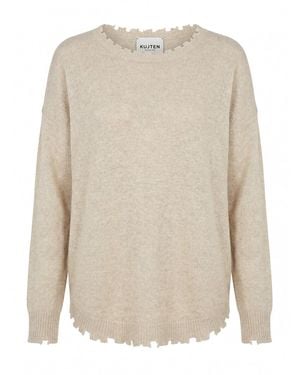 Kujten 'Mela' Round Neck Sweater - White