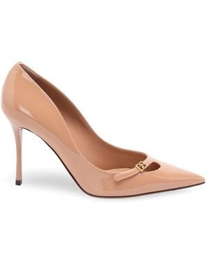 Dolce & Gabbana Dolce & Gabbana Patent Leather Court Shoes - White