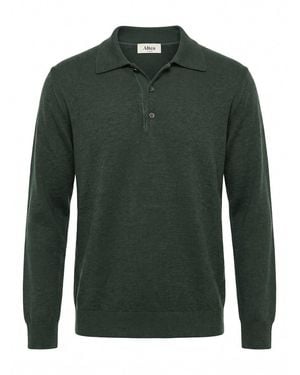 Altea Long Sleeve Polo-Neck Sweater - Green