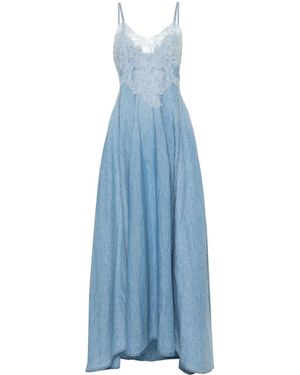 Ermanno Scervino Lace Detail Dress - Blue
