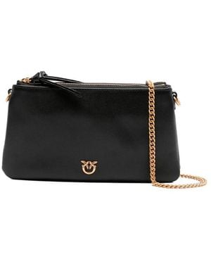 Pinko Leather Mini Double Bag - Black