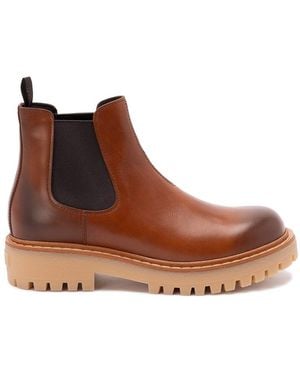 Prada Leather Ankle Boots - Brown