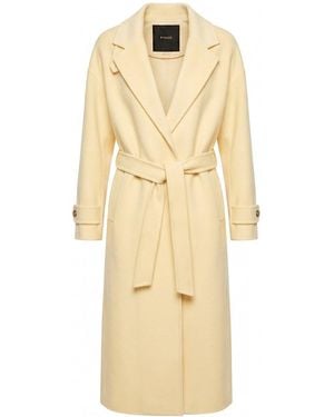 Pinko Casella Belted Coat - Natural