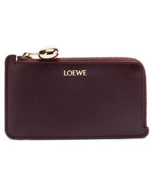 Loewe 'Pebble' Coin Cardholder - Purple