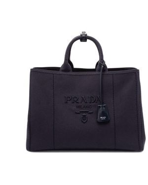 Prada Cotton Tote - Blue