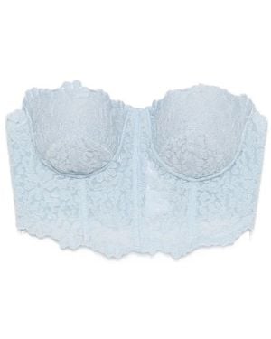 Ermanno Scervino Top With Embroidery - Blue