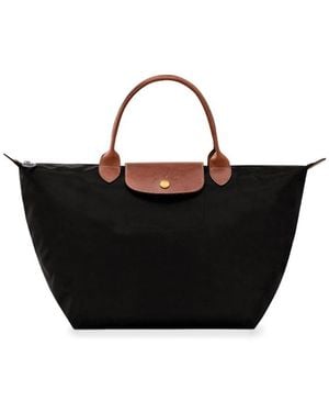 Longchamp 'Le Pliage Original' Medium Handbag - Black