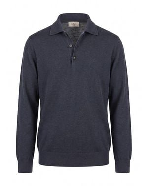 Altea Long Sleeve Polo-Neck Sweater - Blue
