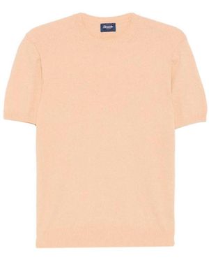 Drumohr Short Sleeve Crew-Neck Jumper - Natural