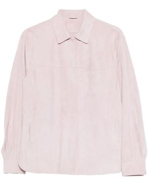 DESA NINETEENSEVENTYTWO Leather Shirt Jacket - Pink