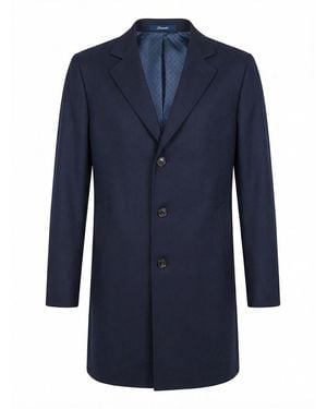 Drumohr Single-Breasted Coat - Blue
