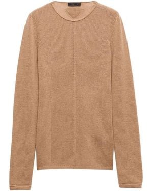 Prada Cashmere Crew-Neck Jumper - Brown