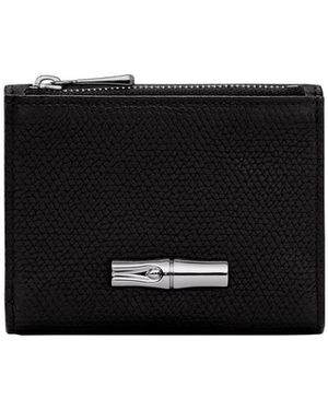 Longchamp 'Le Roseau' Compact Wallet - Black