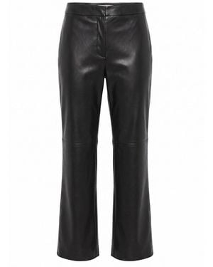 Max Mara Maxmara 'S Leather-Look Pants - Gray