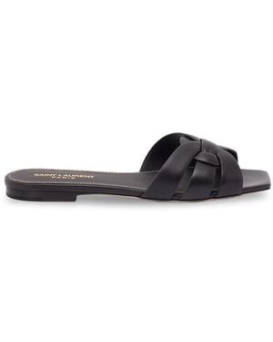 Saint Laurent Tribute Sandals - White