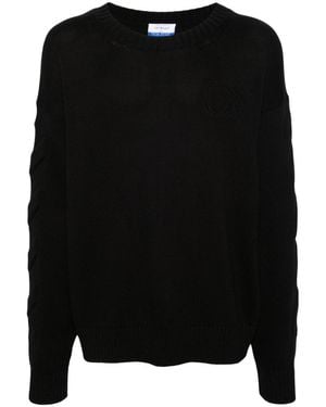 Off-White c/o Virgil Abloh '3D Diag' Knit Crew-Neck Jumper - Black