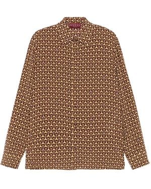 Gucci Classic Skinny 'Horsebit' Shirt - Brown