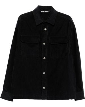 Palm Angels 'Classic Logo' Cord Overshirt - Black