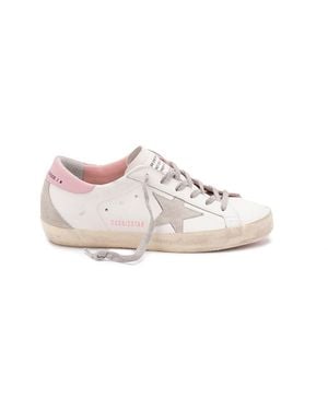 Golden Goose Distressed Canvas Sneakers - White