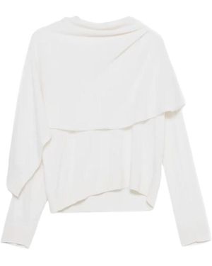 DARKPARK Addison Cashmere Wool Convertible Scarf Top - Gray