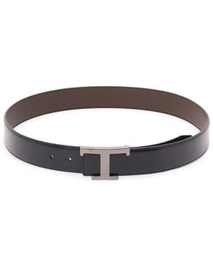 Tod's T Leather Belt - White
